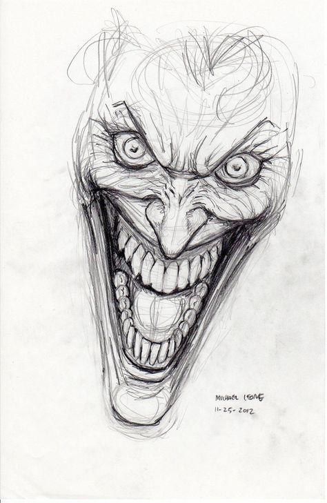 Tato Joker, Joker Sketch, Joker Cartoon, Joker Drawings, Joker Comic, Joker Face, Creepy Drawings, Joker Tattoo, Joker Art