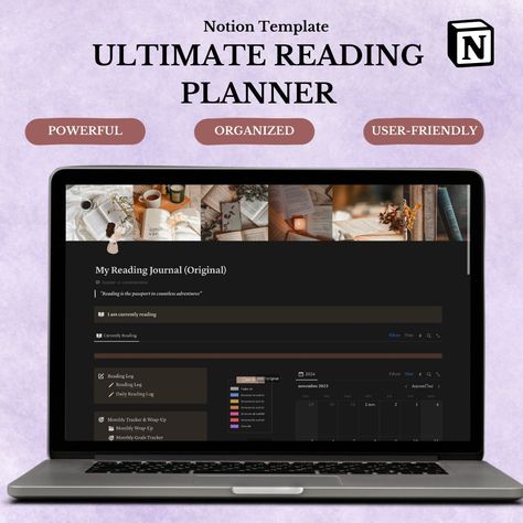 Your ULTIMATE NOTION READING PLANNER is here !!  Ultimate 2024 Notion Template | 2024 Notion Reading Journal Template |2024 Book review | 2024 Reading #readingnotion #writingnotion #notionpersonnal #2024notiontemplate #notionreadinglist #notionbooktracker #bookjournalnotion #notionbookplan #notionreading Books To Read Journal, Reading Journal Template, Daily Reading Log, Reading Planner, Reading Notebook, Books Bookshelf, Reading Logs, Reading Goals, Organizing Time