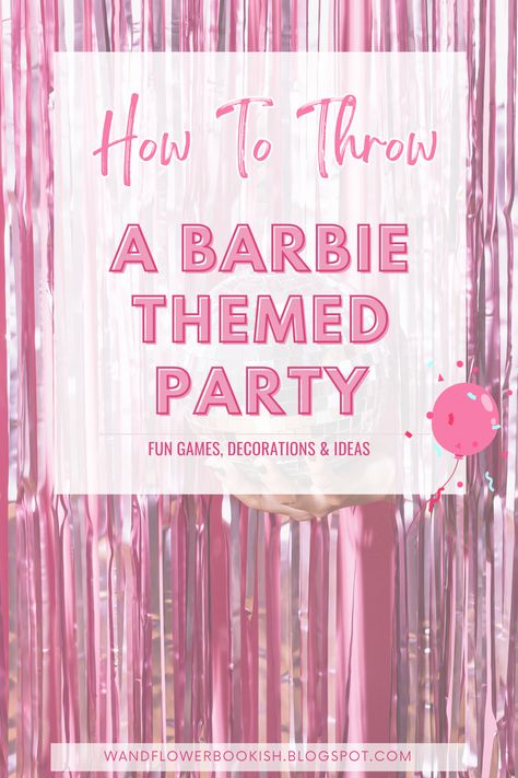 Barbie Party Ideas - Get ready to wrangle up some fabulous fun with this Barbie-themed party! 🌟 From a stunning Barbie backdrop to DIY party outfits, we've got 11 fantastic ideas to make your Barbie-themed party unforgettable. Yeehaw! Read the Post for all 11 Ideas and Tips! #BarbiePartyIdeas #BarbieDIY #BarbieCowgirl #PartyOutfit #BarbieBackdrop #BarbieAesthetic #MargotRobbieBarbie #Barbie2023 #KenAndBarbie #PinkParty #GirlParty #BarbieDecorations #PartyInspiration Barbie Diy Backdrop, 80s Barbie Party, Barbie Theme Party Diy, 90s Barbie Party, Barbie 18th Birthday Party Ideas, Pink Barbie Party Ideas, Easy Barbie Party Ideas, Sweet 16 Party Ideas Barbie, Barbie Birthday Theme Decoration