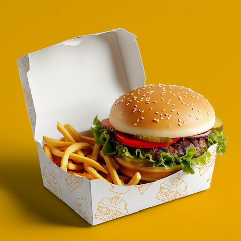 Free Hamburger Box Mockup PSD Hamburger Box, Mockups Free, Free Mockup Templates, Box Mockup, Mockup Templates, Mockup Free Psd, Free Mockup, Mockup Psd, Home Free