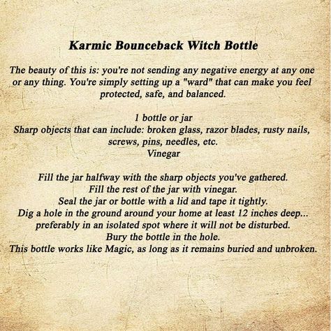 Spells For Karma, Karma Spell, Lily Tattoo Design, Rusty Nails, Roller Bottle Blends, Jar Spells, Witch Bottles, Easy Spells, Candle Magick