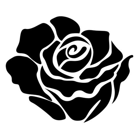 Pola Stensil, Rose Stencil, Flower Png Images, Rosé Png, Silhouette Stencil, 3d Rose, Stencil Patterns, 자수 디자인, Blooming Rose