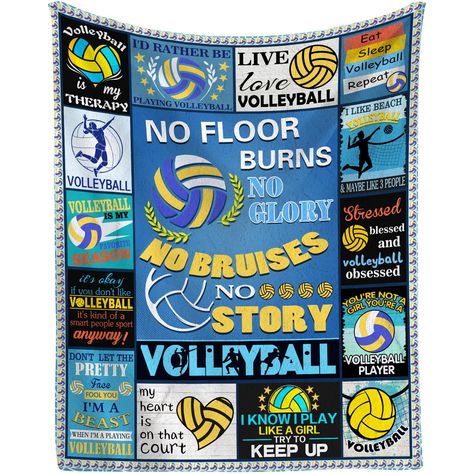 PRICES MAY VARY. 🏐 Exclusive Volleyball Blanket Design: A must-have for every volleyball enthusiast, be it boys, girls, teens, or adults. This volleyball blanket beautifully embodies the spirit of the game, making it a top choice as volleyball gifts for teen girls. 🎁 Perfect Size for All: It's the ideal size to wrap up in comfort. Whether on your sofa, bed, or taking along to a game, this blanket provides cozy warmth. 🏐 Premium Flannel Quality: Crafted with top-notch anti-pilling fleece, our Volleyball Blanket, Volleyball Stuff, Game Making, Girls Volleyball, Blanket Design, Volleyball Gifts, Senior Night, Volley Ball, Volleyball Players