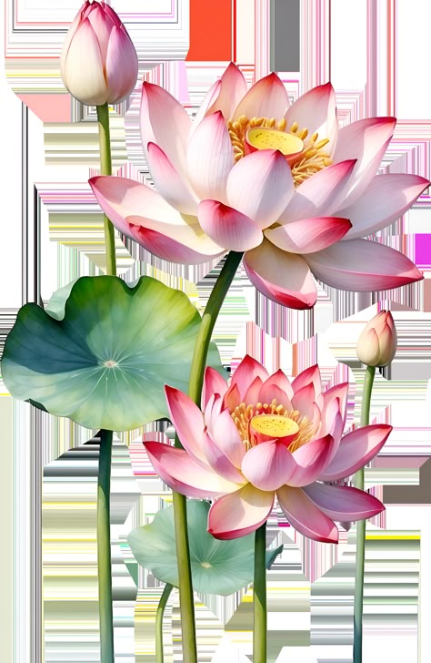 Lotus Flower Png, Wall Hanging Frames, Lotus Flower Drawing, Chart School, Watercolor Lotus, Lotus Flower Pictures, Flower Frame Png, Saraswati Goddess, Saree Painting