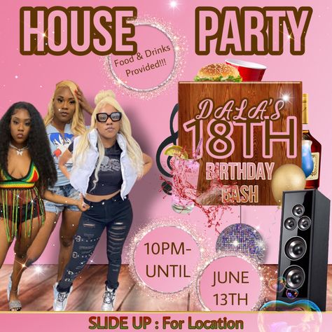 18th Birthday Party Ideas Air Bnb, Kickback Party Flyer Ideas, Air Bnb Birthday Party Ideas, Air Bnb Party, Air Bnb Party Ideas, House Party Flyer, House Party Invitation, Couple Camping, Flyer Background