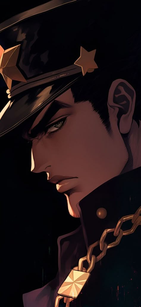 Jojo's Bizarre Adventure Jotaro, Aesthetic Anime Wallpaper, Jojo's Bizarre Adventure Characters, Jojos Bizarre Adventure Jotaro, Movie Nerd, Black Wallpapers, Jojo's Adventure, Jojo Parts, Wallpapers For Iphone