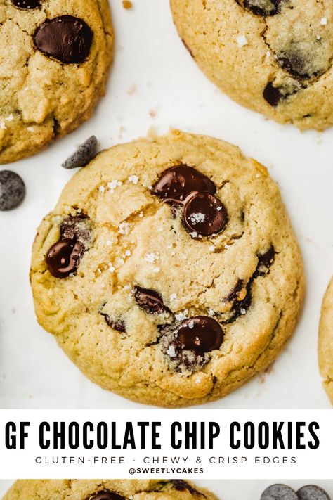 Rice Flour Cookies Recipes, Rice Flour Cookies Gluten Free, Chocolate Chip Cookies With Gluten Free Flour, Brown Rice Flour Cookies, Rice Flour Chocolate Chip Cookies, Gluten Free Brown Rice Flour Recipes, Cookies With Rice Flour, Gf Df Chocolate Chip Cookies, Chocolate Cookies Gluten Free