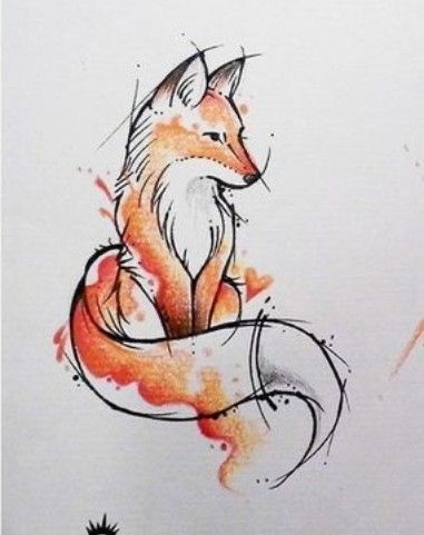 Fox Tattoo, A Drawing, Drawing Ideas, Painting Ideas, Body Art, Piercings, To Draw, Art Ideas, Tattoo Ideas