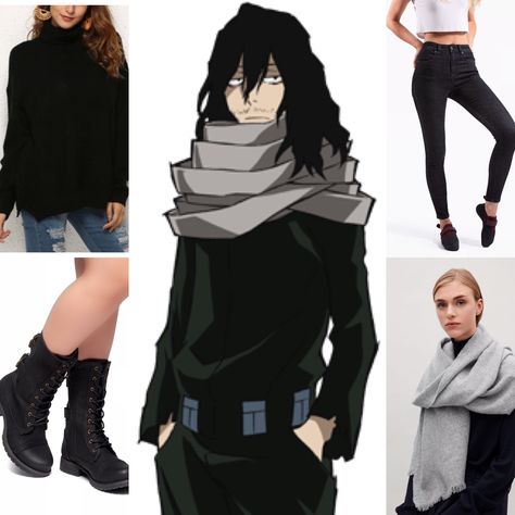 Aizawa Inspired Outfit, Eraserhead Cosplay, Mha Inspired Outfits, Eraserhead Mha, Easy Cosplay Costumes, My Hero Academia Costume, Easy Cosplay, Closet Cosplay, Mha Cosplay