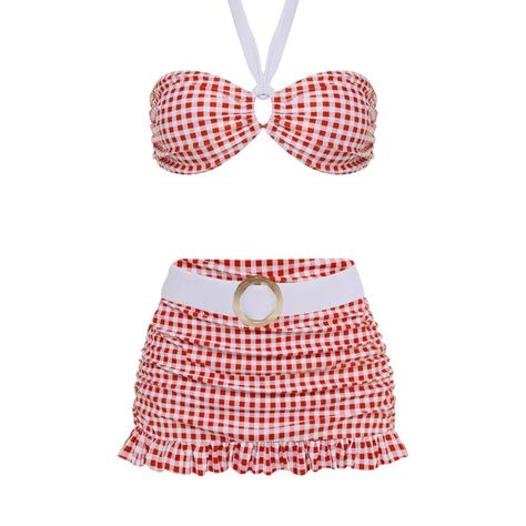 . Both Size 2with Tags. Brand New Never Worn. Strawberry Bikini Has Glitter And Gingham One Has A Real Belt With Buckle. Great Quality Just Didn’t Fit. Bikinis Retro, Retro Stage, Retro Bathing Suits, Standard Dress, Vintage Americana, Cute Swimsuits, Patchwork Dress, Dolce E Gabbana, Retro Chic