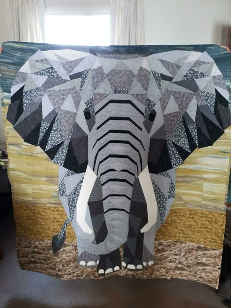 Elephant Abstractions, Elephant Pics, Elephant Quilts, Elephant Quilts Pattern, Violet Craft, Dinosaur Quilt, Collage Quilts, Dear Jane Quilt, Quilts Modern