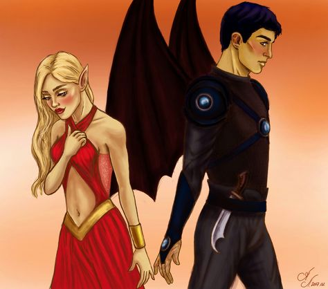 Moriel. Morrigan and Azriel. ACOMAF. Art by Alina Lipina (liplinka) Azriel Acomaf, Court Attire, Rose Blood, Sara J Maas, Book Prompts, The Last Wish, A Court Of Wings And Ruin, Sarah J Maas Books, Night Court