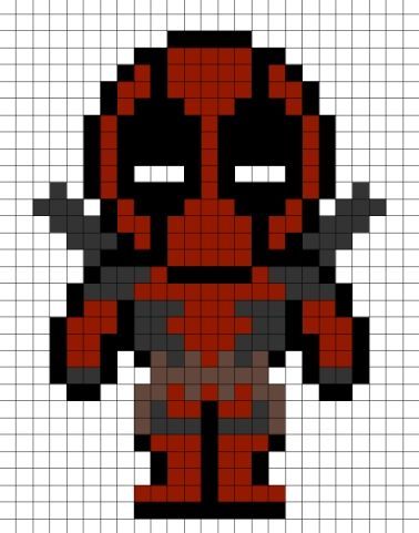 Pixel Drawing Marvel, Pixel Art Superhero, Pixel Art Football, Avengers Pixel Art, Spiderman Pixel Art, Perler Beads Pattern, Art Spiderman, Deadpool Marvel, Graph Paper Drawings