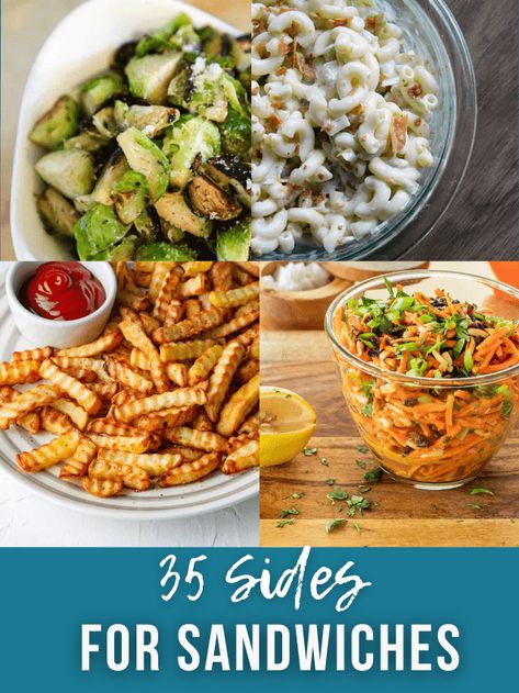 Looking for some healthy sides for sandwiches? Voila! Here’s the ultimate list of 35 the best side dishes to serve with sandwiches! What To Serve With Italian Beef Sandwich, Healthy Sides With Sandwiches, Muffaletta Sandwich Sides, Sides For Panini Sandwiches, Good Sides For Sandwiches, Sides To Sandwiches, Healthy Side Dishes For Sandwiches, Sides For Sandwiches Ideas, Easy Sides With Sandwiches