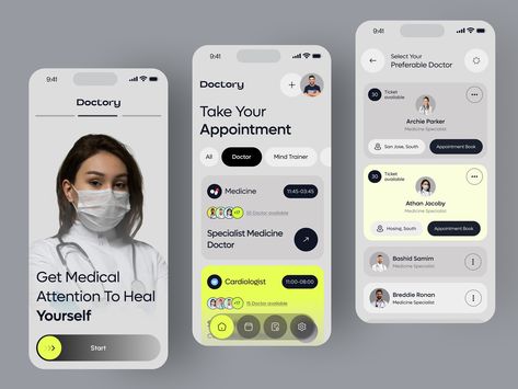 Medical service - Mobile App by Naimujjaman on Dribbble Medical App, Medicine Doctor, Doctor Appointment, App Ui Design, Mobile App Design, Medical Services, App Ui, App Design, Creative Professional