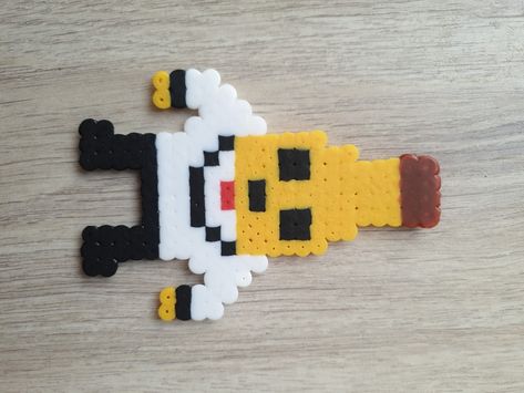 Banana Fortnite Perler Bead Patterns, Fortnite Pixel Art, Melts Beads, Cross Stitch Games, Melty Bead Patterns, Easy Perler Beads Ideas, Fuse Bead Patterns, Perler Crafts, Diy Perler Beads