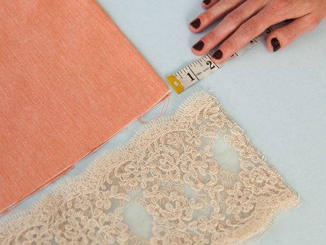 How to Sew a Lace Hem How To Sew Lace Trim On Dress, How To Sew Lace, Flat Felled Seam, Sewing Lace, Sewing Elastic, Simple Sewing, Embroidery Scissors, Sewing Needle, Sewing Skills