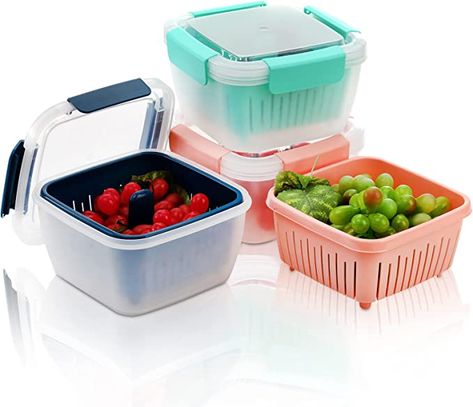 Fruit Storage Containers, Containers For Fridge, Produce Containers, Produce Storage, Fridge Organisers, Fruit And Vegetable Storage, Fridge Storage, Vegetable Storage, Food Storage Container Set