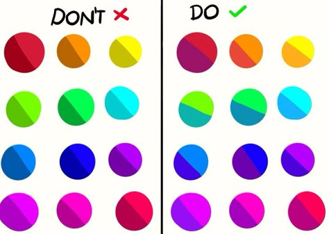 What To Shade Colors With, How To Shade Colors Digital, Colors To Shade With, Colour Theory Digital Art, Art Tips Shading, Art Ideas Digital Inspiration, Dynamic Half Body Poses, Color Theory Tips, Color Theory Tutorial