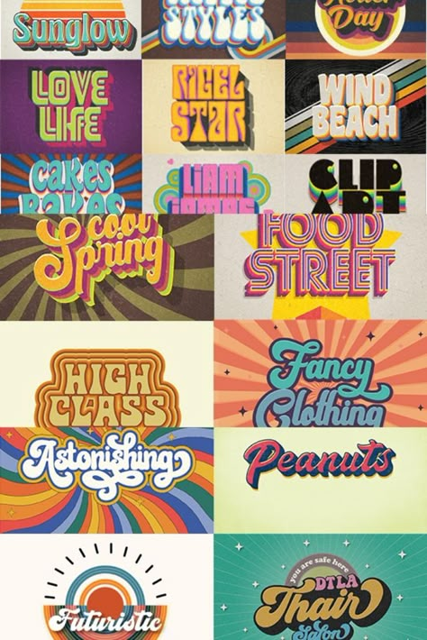 I will design 70s retro, hippie, psychedelic, funky font typography logo 70s Graphic Design Typography, 70s Writing Font, 70s Typography Poster, 70s Design Elements, 70s Font Typography, Retro Logo Ideas, Funky Logo Design Ideas, 70s Design Graphic, Retro Logos 70s