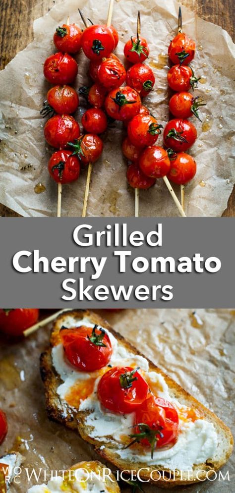 Tomato Skewers, Cherry Tomato Recipes, Healthy Vegetable Recipes, Skewers Grill, Skewer Recipes, Bacon Tomato, Tailgating Recipes, Grilled Tomatoes, Ribs On Grill