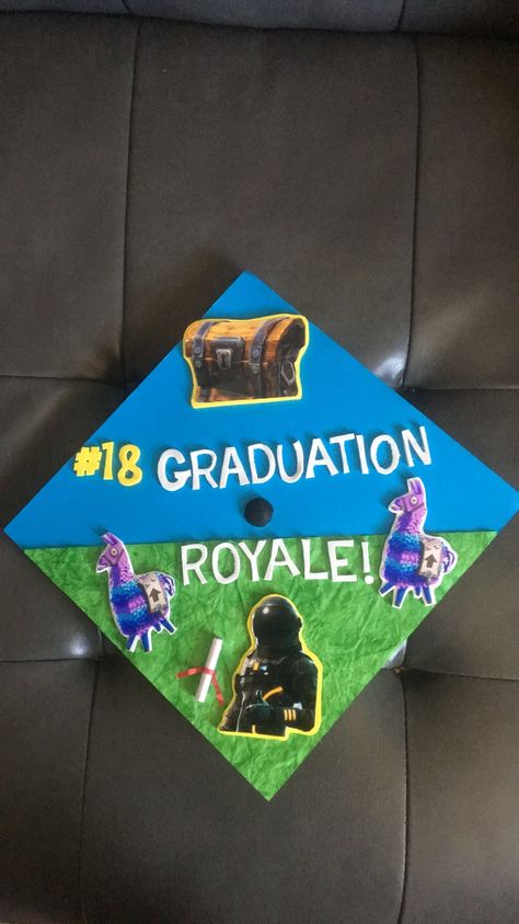 Fortnite Graduation Cap 2018! Fortnite Graduation Cap, Roblox Graduation Cap, Graduation Cap For Guys, Men Graduation Cap, Minecraft Graduation Cap, Graduation Hat Decorations, Science Graduation Cap, Graduation Cap Images, Graduation Hats Decorated