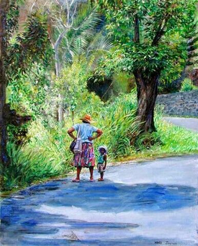 Jamaican Art, Lady Painting, African American Artwork, Art Pinterest, Jamaican Culture, Haitian Art, Caribbean Culture, Caribbean Art, Black Art Painting