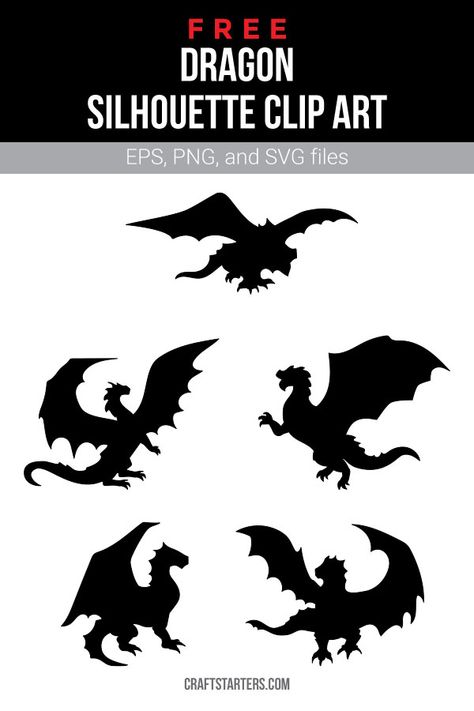 Dragon Cutout Template, Free Dragon Printables, Free Dragon Svg Files For Cricut, Dragon Svg Free, Silhouette Images Free, Fire Silhouette, Dragon Breathing Fire, Dragon Shadow, Dragon Breathing