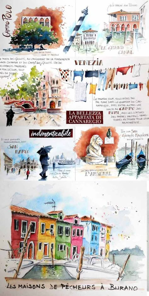 Watercolor . sketchbook France Water Colour Travel Journal, Travel Journal Watercolor, Travel Watercolor Journal, Travel Sketchbook Ideas, Watercolor Sketchbook Journal Ideas, Watercolor Sketchbook Ideas, Voyage Sketchbook, Travel Watercolor, Sketchbook Watercolor