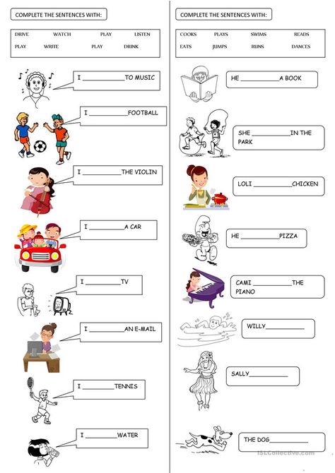 PRESENT SIMPLE for Beginners - English ESL Worksheets for distance learning and physical classrooms Esl Worksheets For Beginners, English Grammar For Kids, Simple Present Tense, Grammar For Kids, Simple Present, English Activities For Kids, English For Beginners, Easy English, Teaching English Grammar