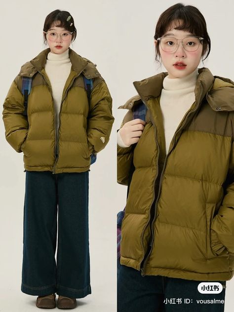 Japan Outfit Winter Plus Size, Juminocore Outfit Winter, Really Cold Winter Outfits, Camping Style Clothes, Japan Outfit Winter, Japanese Winter Fashion, Cold Outfits, Kawaii Fashion Outfits, Model Outfits