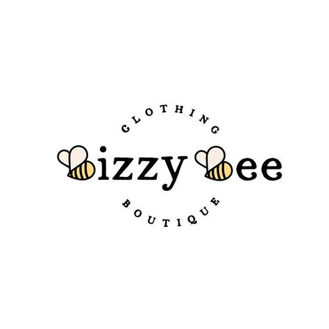 Custom logo for Bizzy Bee — Design Hart Studio - Business branding packages - Modern minimalist logo design - Bee clothing boutique brand Bee Logo Design Creative, Bee Logo Ideas, Stylish Logo Design, Bee Clothing, Logo Bee, Bee Logo, Boutique Names, Party Logo, Stylish Logo