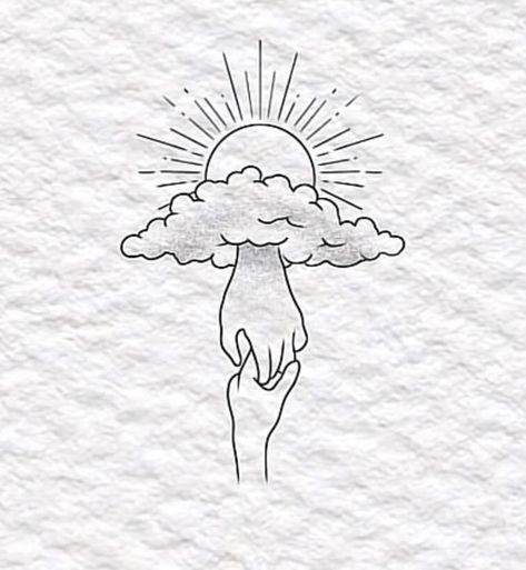 Small Remembrance Tattoos, Snow Tattoo, Memorial Tattoo Designs, Men Tattoo Ideas, Heaven Tattoos, Remembrance Tattoos, Cloud Tattoo, Men Tattoo, Dad Tattoos