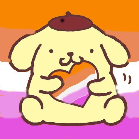 Pompom Purin, Lesbian Flag, Purim, Sanrio Characters, Cartoon Cat, Pride Flags, Animated Movies, Pom Pom, Hello Kitty