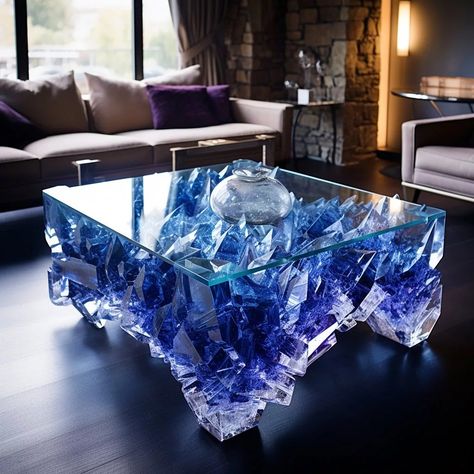 Looking to add a touch of elegance and sophistication to your living space? Look no further than contemporary crystal-inspired coffee tables. These stunning Geode Furniture, Rock Furniture, Seni Resin, Fantasy Furniture, Unique Furniture Design, Luxury Furniture Living Room, Luxury House Interior Design, Dressing Room Design, Design Your Dream House