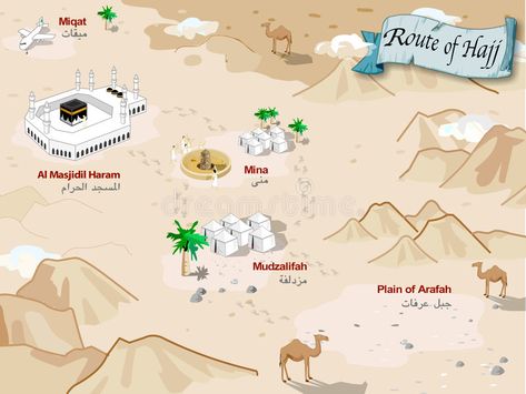 Route of Hajj. The Route of Hajj with semi isometric style , #sponsored, #Hajj, #Route, #semi, #style, #isometric #ad Mecca Map, How To Perform Hajj, Hajj Guide, Architecture Mosque, Islam Mosque, Medina Saudi Arabia, Road Drawing, Islamic Books For Kids, Pilgrimage To Mecca