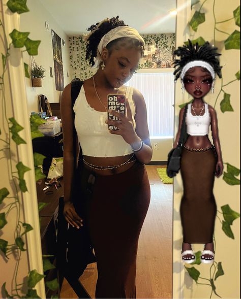 Earthy Outfits For School, Earthy School Outfits, Earthy Outfits Black Women, Earthy Aesthetic Outfits, Earthy Outfits Aesthetic, Boho Fits, Spiritual Fashion, Looks Hip Hop, Earthy Style