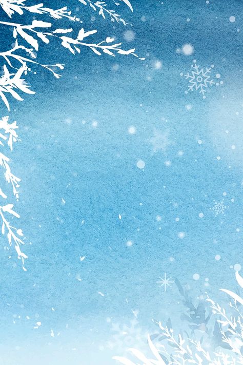 Winter Blue Background, Snow Background Aesthetic, Winter Wonderland Background, Background Paper Free, Watercolor Snow, Snow Watercolor, Blue Flowers Background, Background Snow, Snow Background