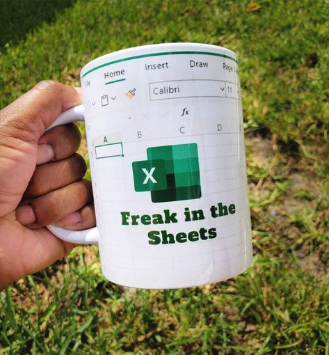 Funny Excel Mug Lover Image, Charlie Bradbury, Funny Christmas Presents, Gag Gifts Funny, Spreadsheet Template, Funny Christmas Gifts, Custom Dog Portraits, Funny Mug, Woven Throw