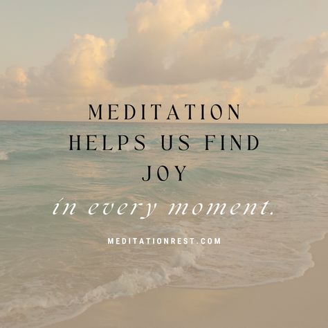 Meditation helps us find joy in every moment.⁠ ⁠ #meditation #mindfulness #innerpeace #relaxation #mindful #yoga #wellness Short Meditation Quotes, Mindful Yoga, Yoga Wellness, Meditation Quotes, Find Joy, Finding Joy, Affirmation Quotes, Inner Peace, Business Card Design