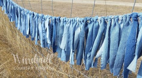 Western Garland, Denim Garland, Western Party Decorations, Rope Garland, Baby Shower Garland, Denim Wedding, Rag Garland, Flag Garland, Farmhouse Shower