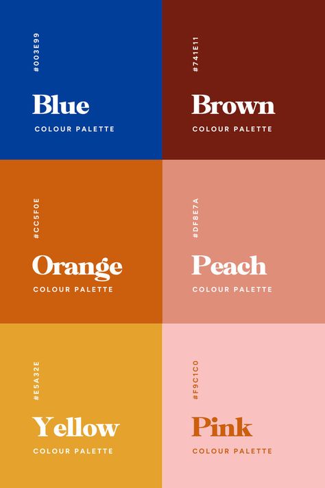 Bold and playful website color palette for a speaker, author and mental health expert! Click to see the perfect mix of fun and bright tones for your next project! #websitedesign #colorpalette #inspiration ✨ Two Tone Color Palette, Website Colour Palette, Pallete Color, Playful Color Palette, Fun Color Palette, Color Palette Brand, Colorful Website, Website Color Palette, Pantone Colour Palettes