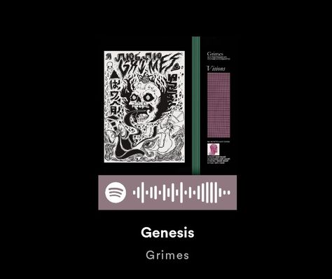 Genesis Grimes Aesthetic, Genesis By Grimes, Mira Core, Grimes Album, Grimes Visions, Grimes Aesthetic, Grimes Genesis, Spotify Code, Tutorials Drawing