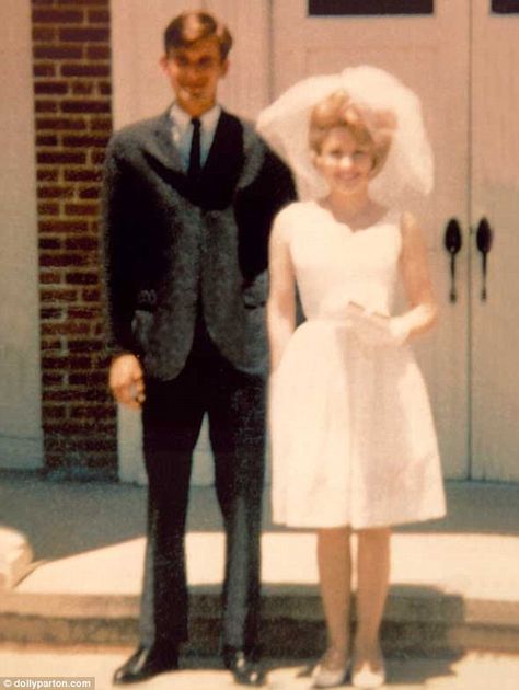 Flashback: The lovebirds, who tied the knot on May 30, 1966, recently celebrated their golden milestone with a private vow renewal ceremony in Nashville Dolly Parton Wedding, Dolly Parton Husband, Southern Wedding Dresses, Dolly Pardon, Famous Brides, Iconic Weddings, Celebrity Wedding Dresses, Famous Couples, Country Music Stars