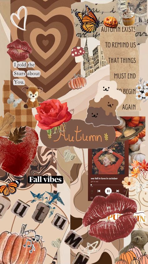 MADE IT MY SELF ✨🤪 Autumn Color Scheme, Autumn Name, October Autumn, Begin Again, Name Wallpaper, We Fall In Love, Red T, Fall Vibes, Color Scheme