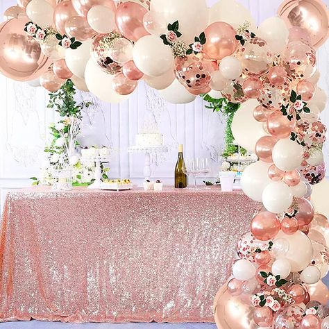 Rose Gold Balloon Arch, Rose Gold Balloon Garland, Gold Party Decor, Gold Balloon Arch, Gold Balloon Garland, Rose Gold Party Decor, Balloons Arch, Balloon Arch Kit, Gold Confetti Balloons