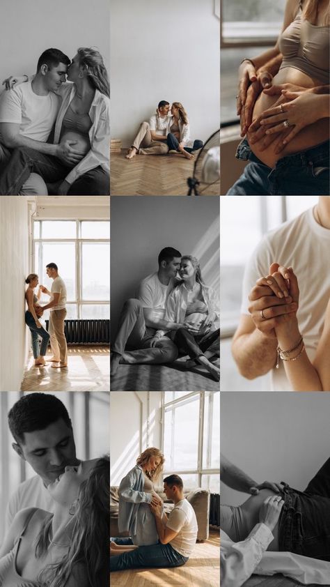 Bed Maternity Pictures With Husband, Pictures To Take When Pregnant, Pregnant Couples Photoshoot, Playful Maternity Shoot, Maternity Photo Shoot White Button Up, Maternity Photo Shoot Ideas Inside, Studio Maternity Shoot Plus Size, Bedroom Maternity Shoot Couples, Cozy At Home Maternity Shoot