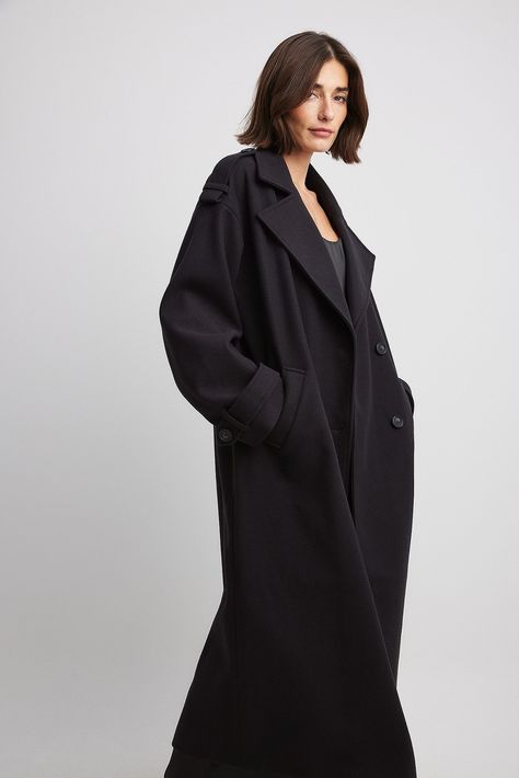 Heavy Oversized Trenchcoat Black | NA-KD Black Trenchcoat, Oversized Trench, Oversized Trench Coat, Leggings Sale, Long Sleeve Floral Dress, Satin Slip Dress, Active Wear Leggings, Hoodies For Sale, Petite Maternity