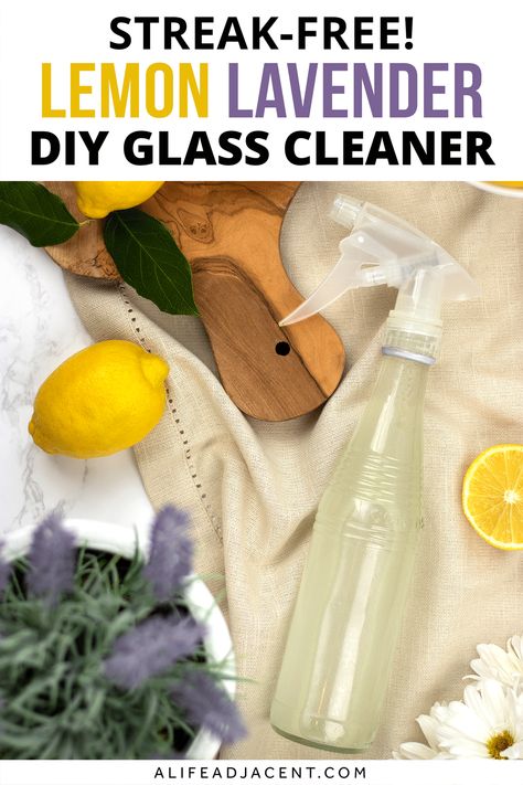 Get sparkling windows and mirrors with this streak free glass cleaner DIY! Did you know that cleaning with gin and vodka is an easy cleaning hack to get streak free windows, mirrors and glass? All you need is a few common household ingredients for this DIY glass cleaner recipe that will save money and time. It's made with vinegar and gin or vodka, with essential oils for a fresh, clean scent that's non-toxic and natural. Learn how to make this green cleaning recipe. ALifeAdjacent.com Glass Cleaner Diy, Vinegar Glass Cleaner, Diy Window Cleaner, Glass Cleaner Recipe, Diy Glass Cleaner, Diy Vinegar, Homemade Glass Cleaner, All Natural Cleaning Products, Citrus Cleaner