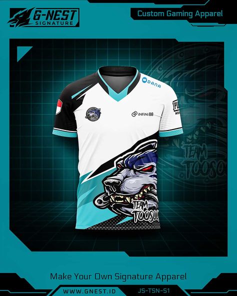 Jersey Esport / Gaming JS-TSN-S1
 Custom Gaming Apparel by gnest.id Jersey Esport Gaming, Jersey Esport, Jersey Gaming, Jersey Ideas, Esports Games, Aztec Warrior, Get Rich, Gaming Shirt, Custom Jerseys